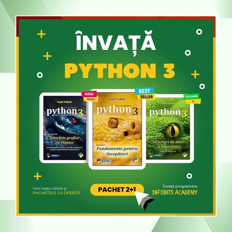 PACHET CURSURI PYTHON - 3 volume in format electronic (ebooks)