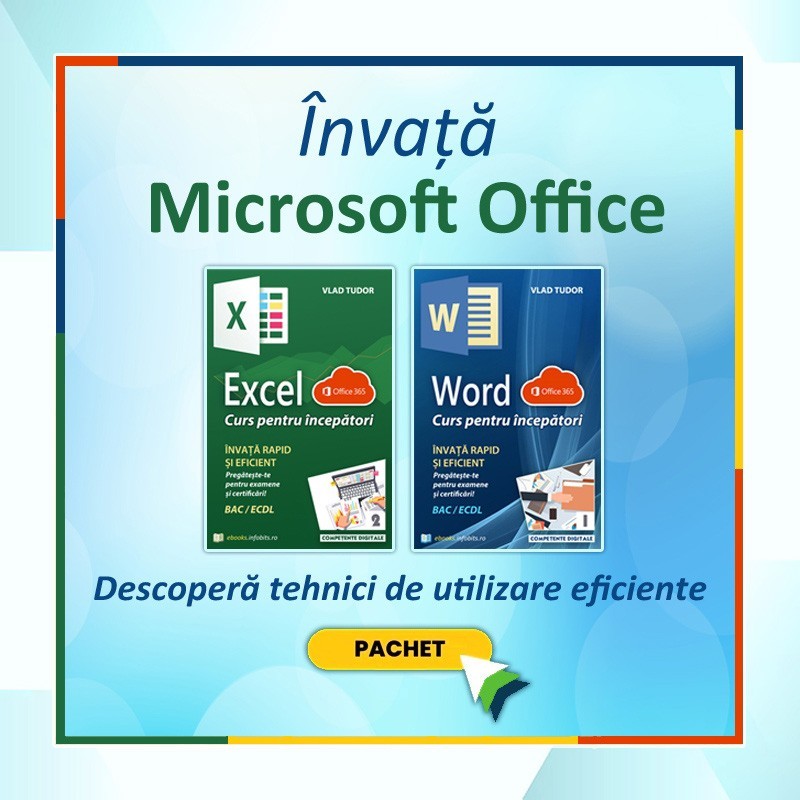 Microsoft Word si Excel 2025 (ebooks) - pachet Office 365, ECDL